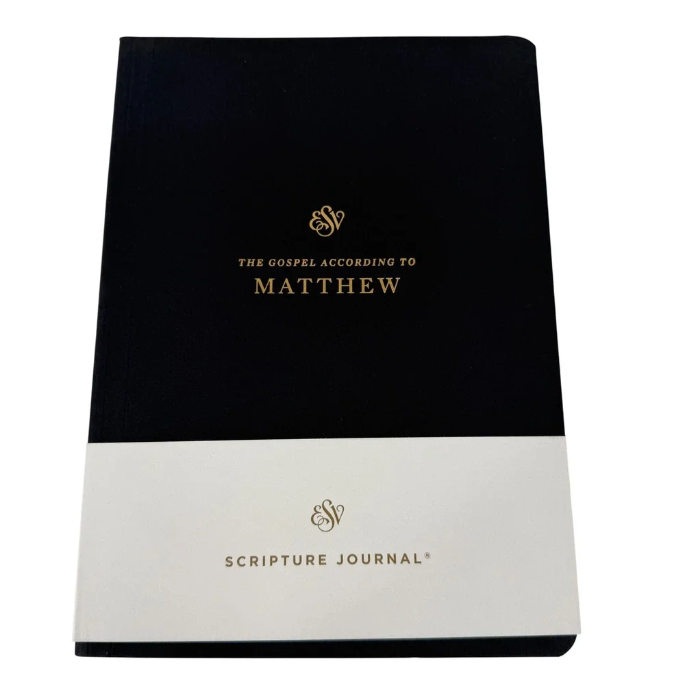 Crossway ESV Scripture Journal Gospel of Matthew Notebook Black Gold Foil Bible
